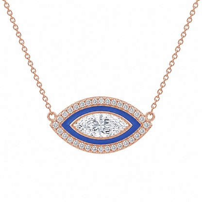 Evil Eye Marquise Diamond Necklace