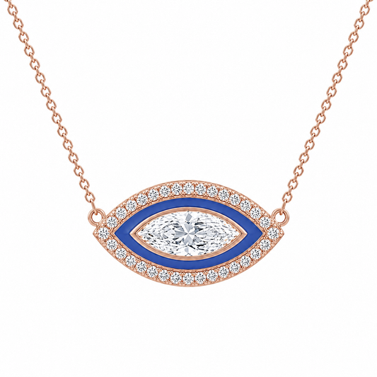 Evil Eye Marquise Diamond Necklace