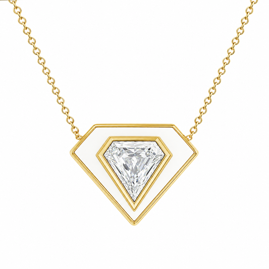 Shield Diamond Necklace