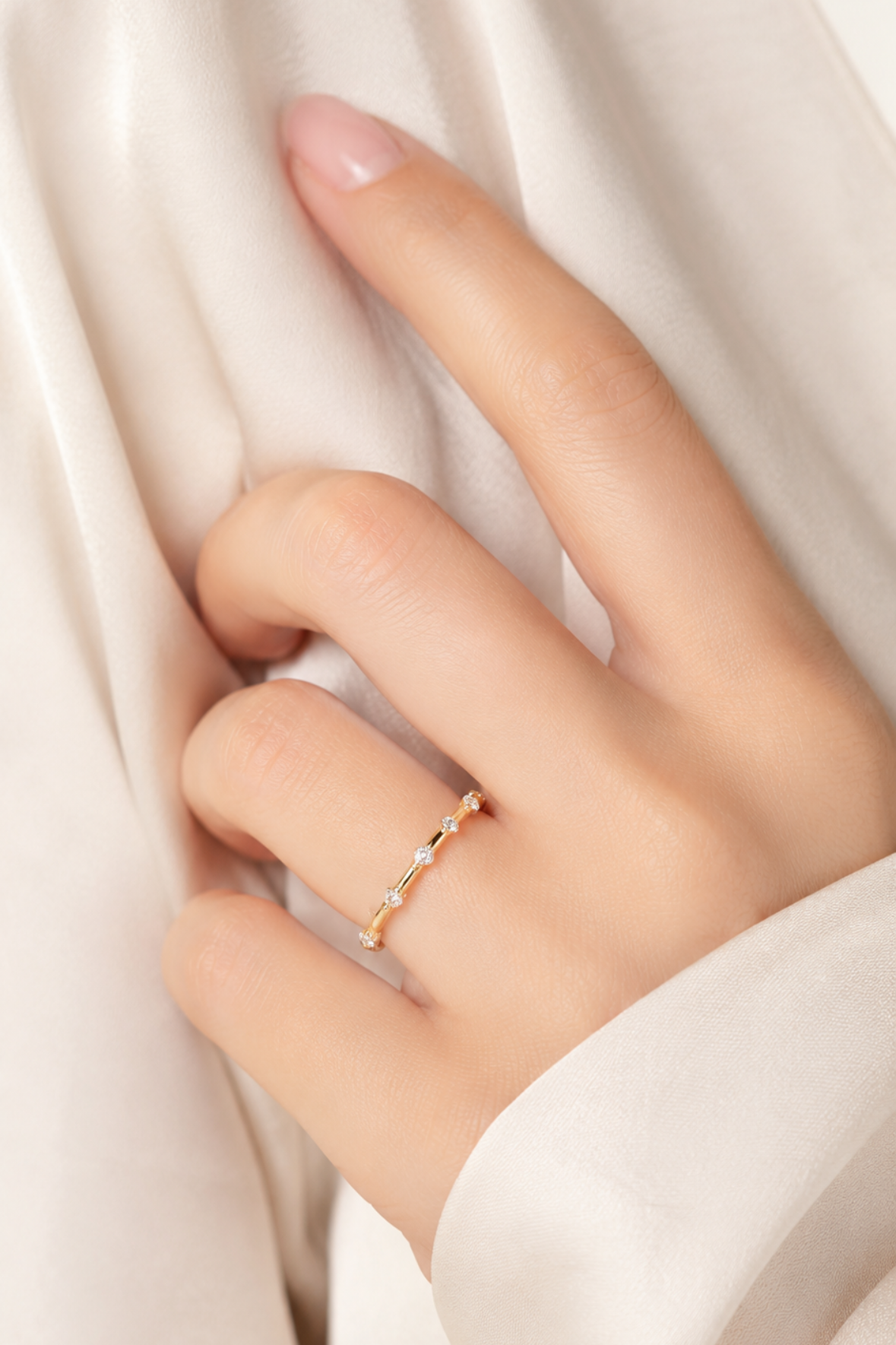 bubble diamond ring