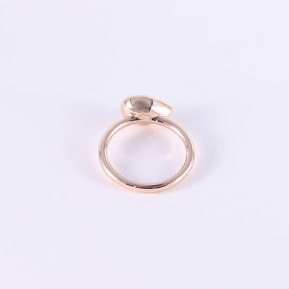 Pear-Shaped Lab-Grown Diamond Bezel Ring • 1.00ct E Color VS1 • 14K Rose Gold