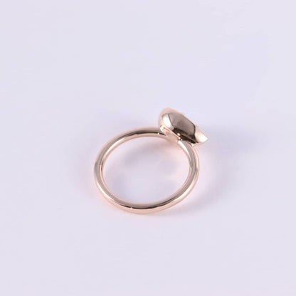 Pear-Shaped Lab-Grown Diamond Bezel Ring • 1.00ct E Color VS1 • 14K Rose Gold