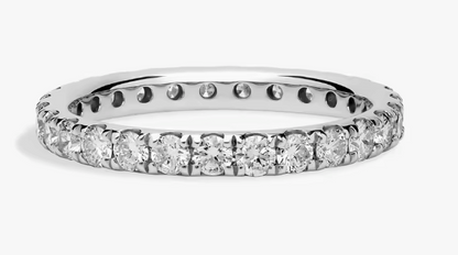 Pavé Full Diamond Eternity Ring • Round Lab-Grown Diamonds • 0.5–1ct • 14K Gold
