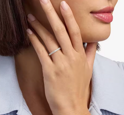 Pavé Full Diamond Eternity Ring • Round Lab-Grown Diamonds • 0.5–1ct • 14K Gold