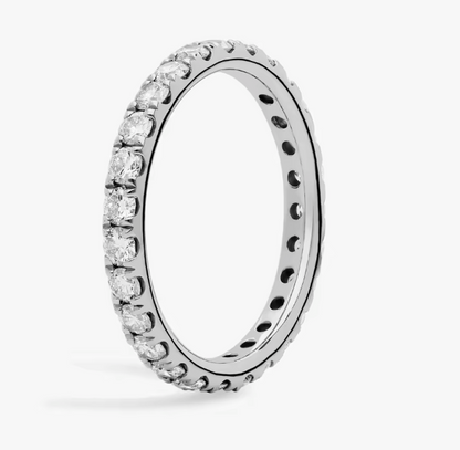 Pavé Full Diamond Eternity Ring • Round Lab-Grown Diamonds • 0.5–1ct • 14K Gold