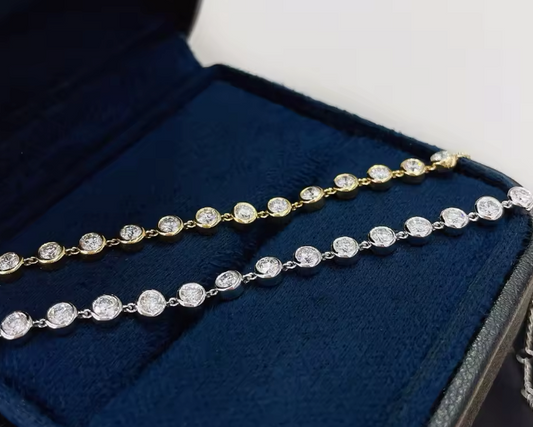 Lab-Grown Diamond Bracelet • Total 1.10ct • 18K White or Yellow Gold