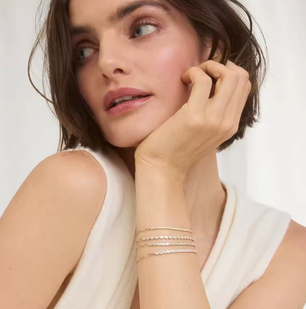 mini half tennis lab-grown diamond bracelet in 14k yellow gold – 0.5 ct total