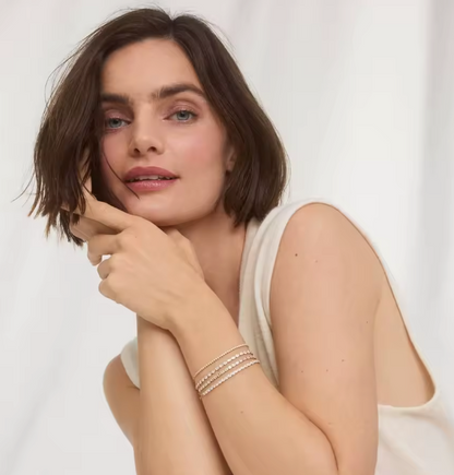 Mini Half Tennis Lab-Grown Diamond Bracelet in 14K Yellow Gold – 0.5 CT Total