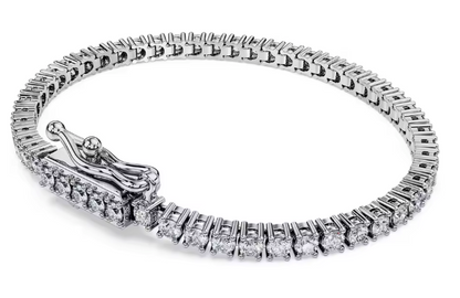 Full Round-Cut Lab-Grown Diamond Tennis Bracelet in 14K/18K White Gold