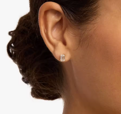 Classic Emerald-Cut Lab-Grown Diamond Stud Earrings • 1–3ct D Color VS1 • 14K Yellow Gold