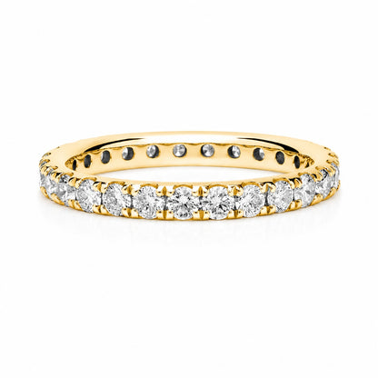 Pavé Full Diamond Eternity Ring • Round Lab-Grown Diamonds • 0.5–1ct • 14K Gold