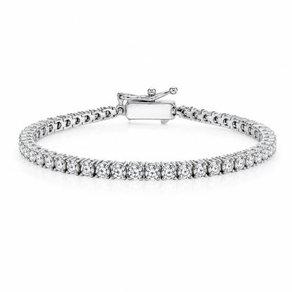 Full Round-Cut Lab-Grown Diamond Tennis Bracelet in 14K/18K White Gold