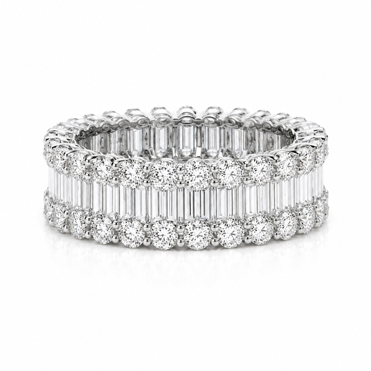 steinberg triple row eternity band