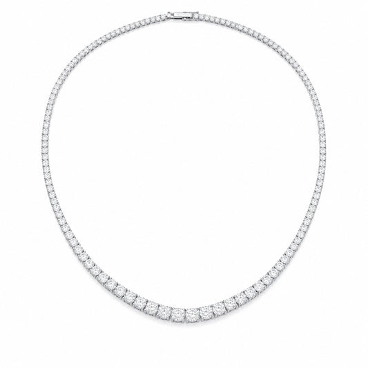 Graduated Diamond Tennis Necklace