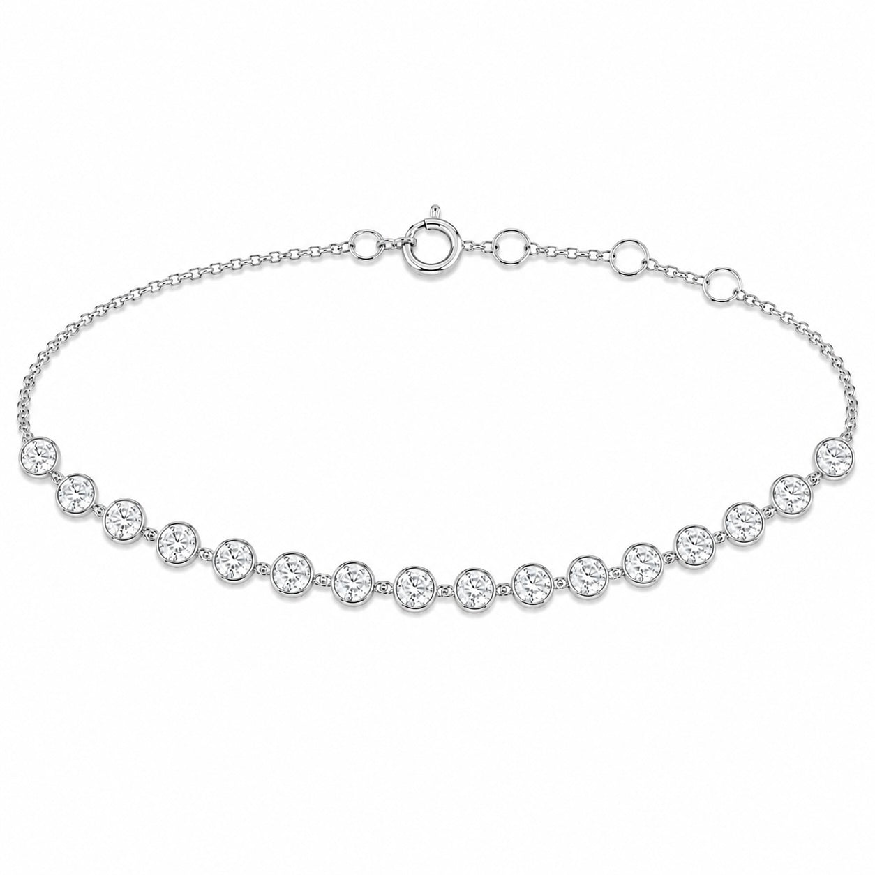lab-grown diamond bracelet • total 1.10ct • 18k white or yellow gold