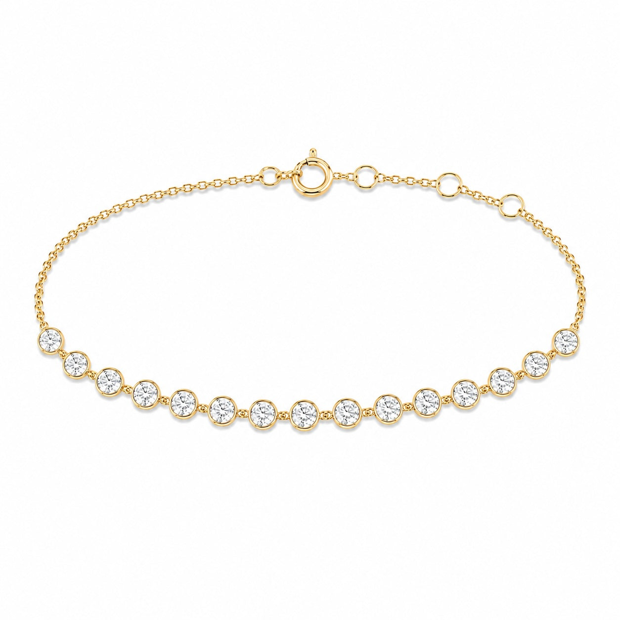 lab-grown diamond bracelet • total 1.10ct • 18k white or yellow gold
