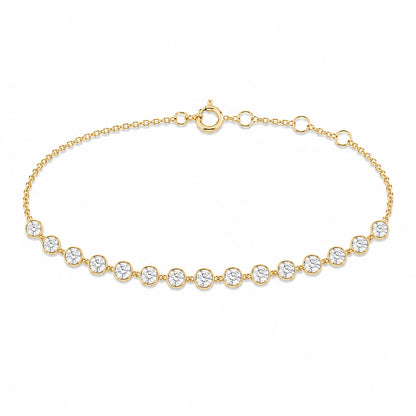 Lab-Grown Diamond Bracelet • Total 1.10ct • 18K White or Yellow Gold