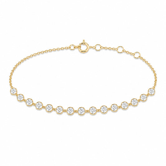 Lab-Grown Diamond Bracelet • Total 1.10ct • 18K White or Yellow Gold