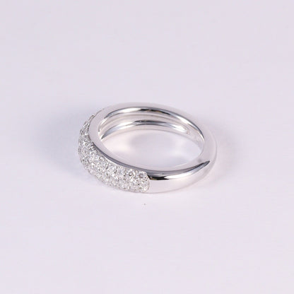 Diamond Pavé Dome Stack Ring in 9K Gold