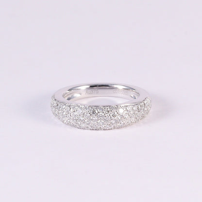 Diamond Pavé Dome Stack Ring in 9K Gold
