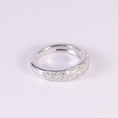 Diamond Pavé Dome Stack Ring in 9K Gold