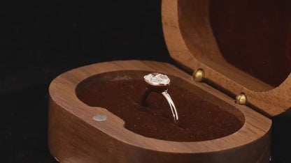 Pear-Shaped Lab-Grown Diamond Bezel Ring • 1.00ct E Color VS1 • 14K Rose Gold