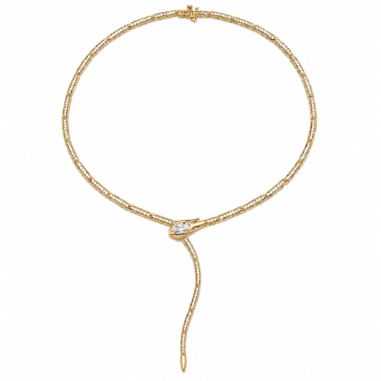 venom diamond snake necklace