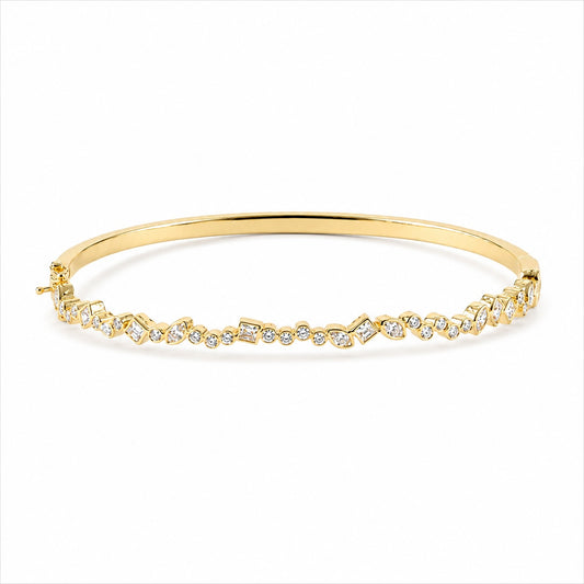 Vintage-Style Lab-Grown Diamond Bracelet in 14K Yellow Gold
