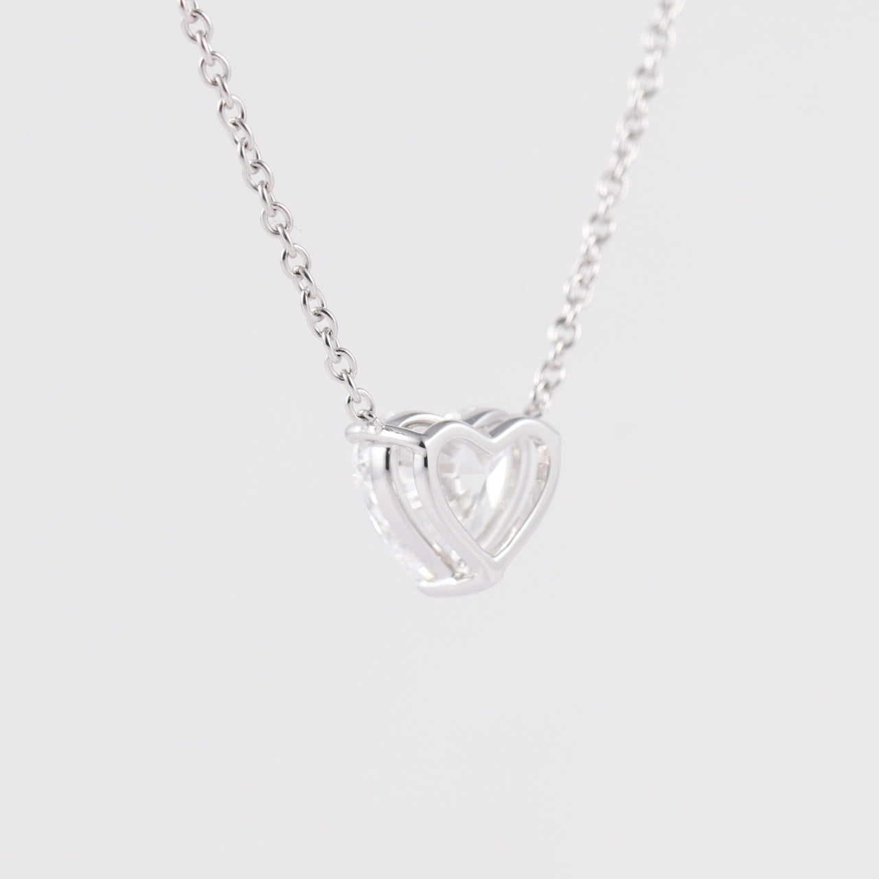 heart-shaped lab-grown diamond necklace • 2.00ct d color vs1 • igi certified • 14k gold
