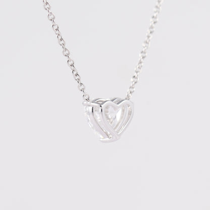 Heart-Shaped Lab-Grown Diamond Necklace • 2.00ct D Color VS1 • IGI Certified • 14K Gold