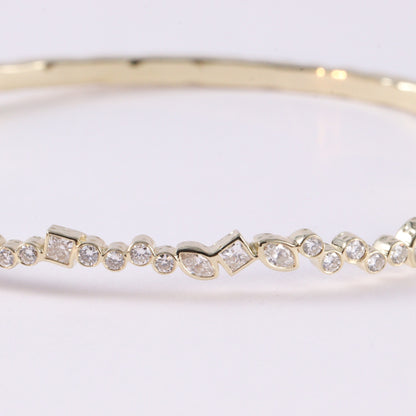 Vintage-Style Lab-Grown Diamond Bracelet in 14K Yellow Gold